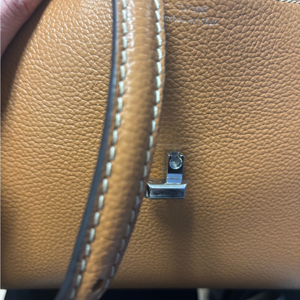 Toteme T-lock clutch genuine Leather bag with Silver Hardware - Picture 7 of 8